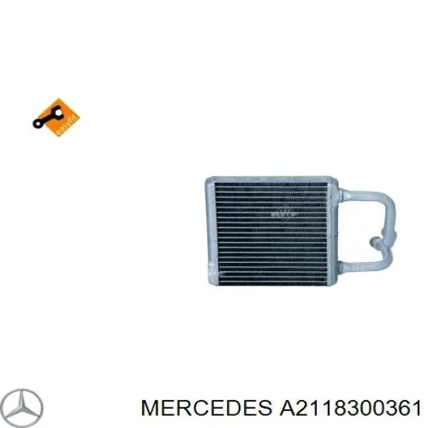Радиатор печки (отопителя) Mercedes A2118300361