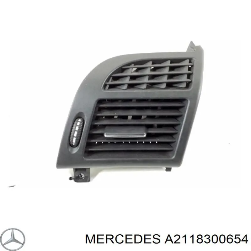A2118300654 Mercedes grelha direita de ventilação de salão no "painel de instrumentos"