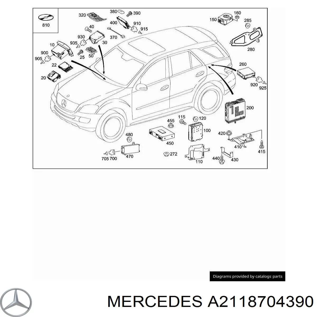 Купить 2118704390 Mercedes Блок управления мультимедийный