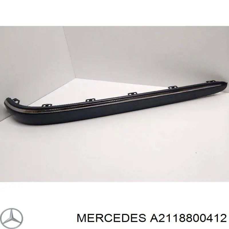 A2118800412 Mercedes placa sobreposta do pára-choque traseiro direito