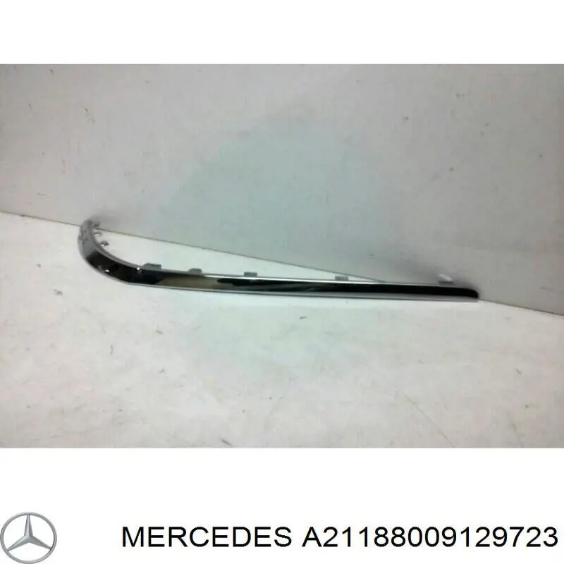 A21188009129723 Mercedes moldura esquerda do pára-choque dianteiro