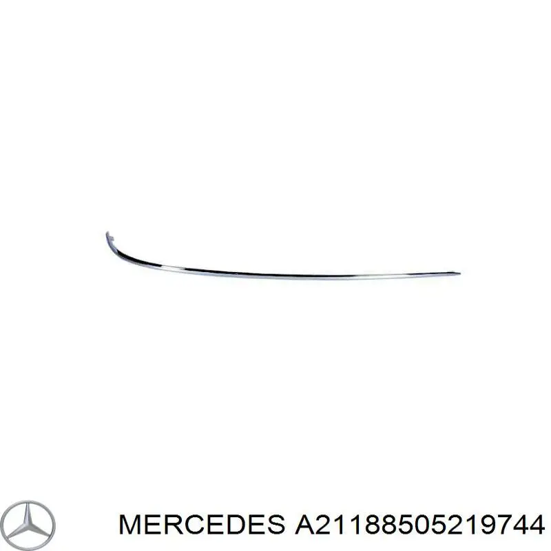 Купить A21188505219999 Mercedes Молдинг бампера переднего левый