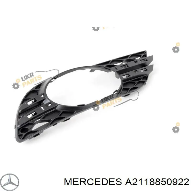A2118850922 Mercedes tampão (grelha das luzes de nevoeiro do pára-choque dianteiro esquerdo)