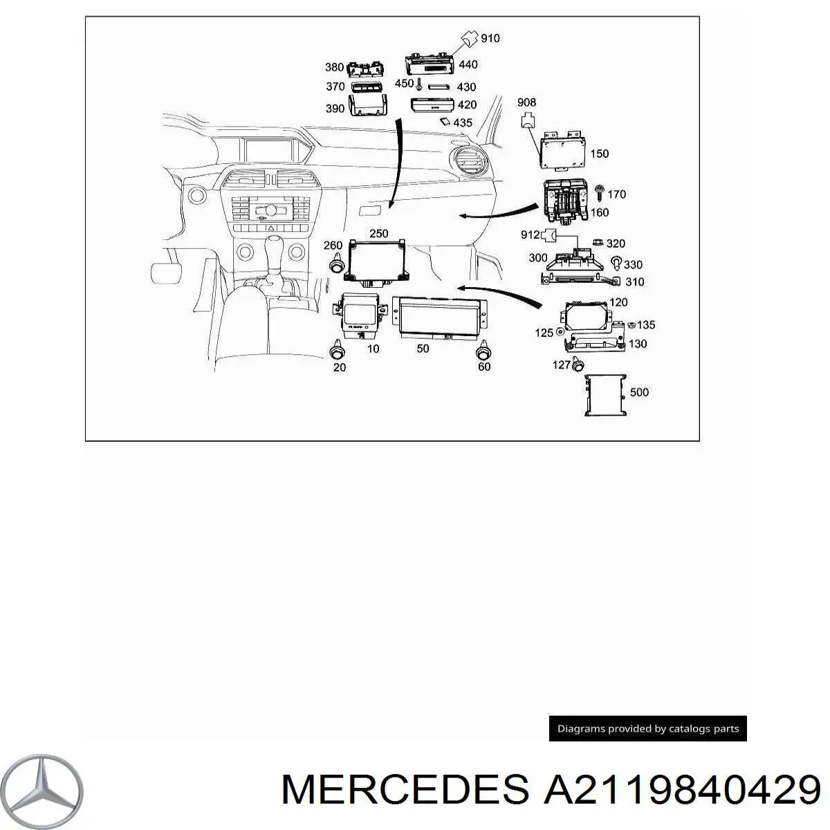 Купить A2119840429 Mercedes 