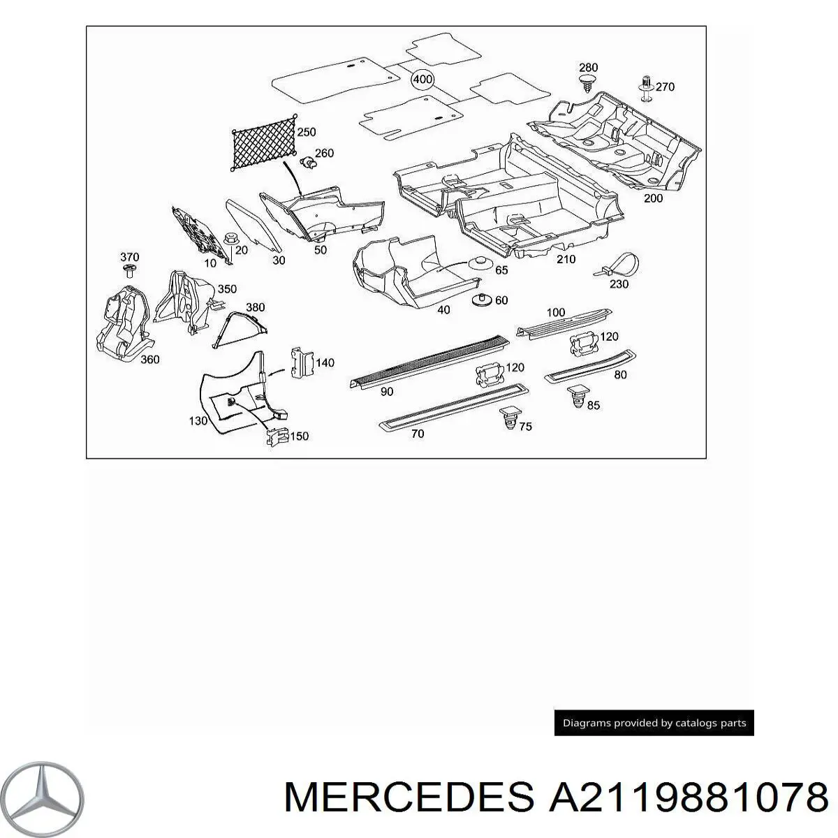  Mercedes A2119881078 цена, от 0.08 USD