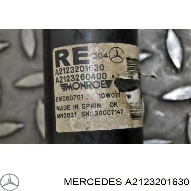A2123201630 Mercedes amortecedor traseiro direito