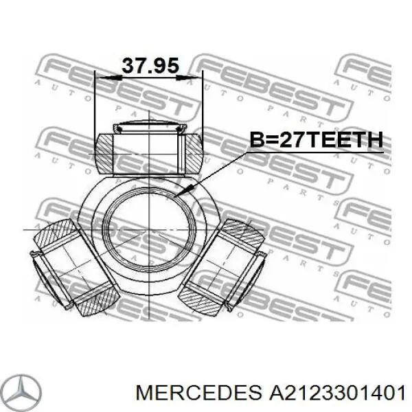 A2123301401 Mercedes Полуось передняя левая