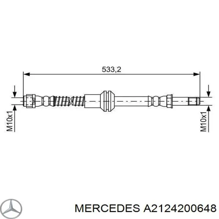 Шланг тормозной передний Mercedes A2124200648 цена, от 28.06 USD