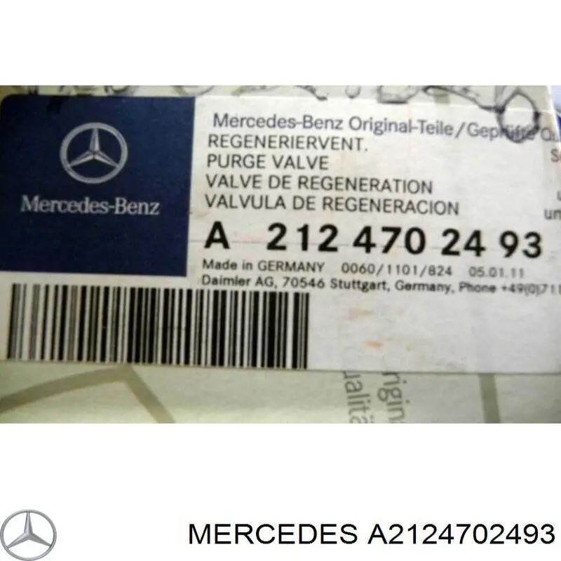 A2124702493 Mercedes клапан регенерации топлива