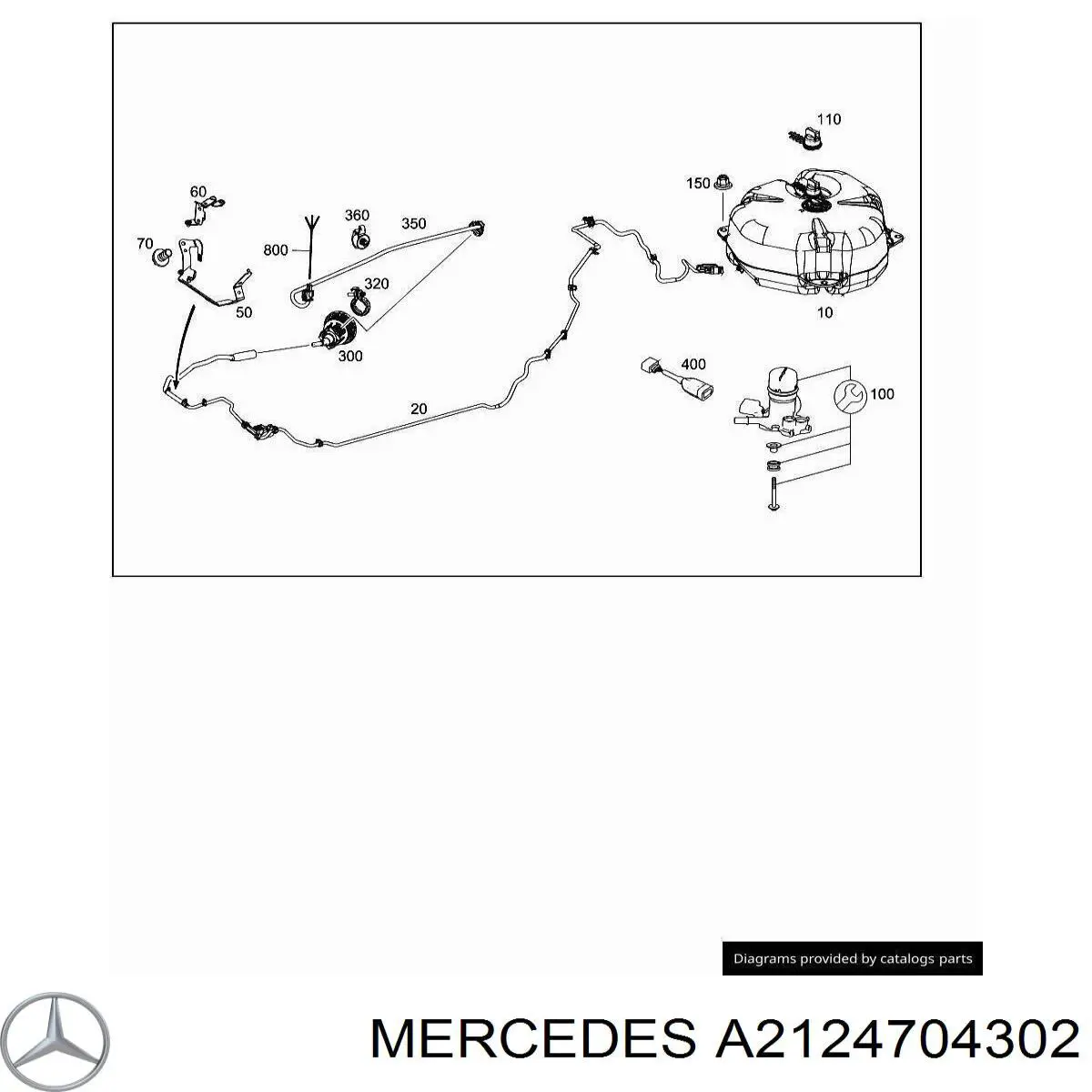 A2124704302 Mercedes Бак AD BLUE