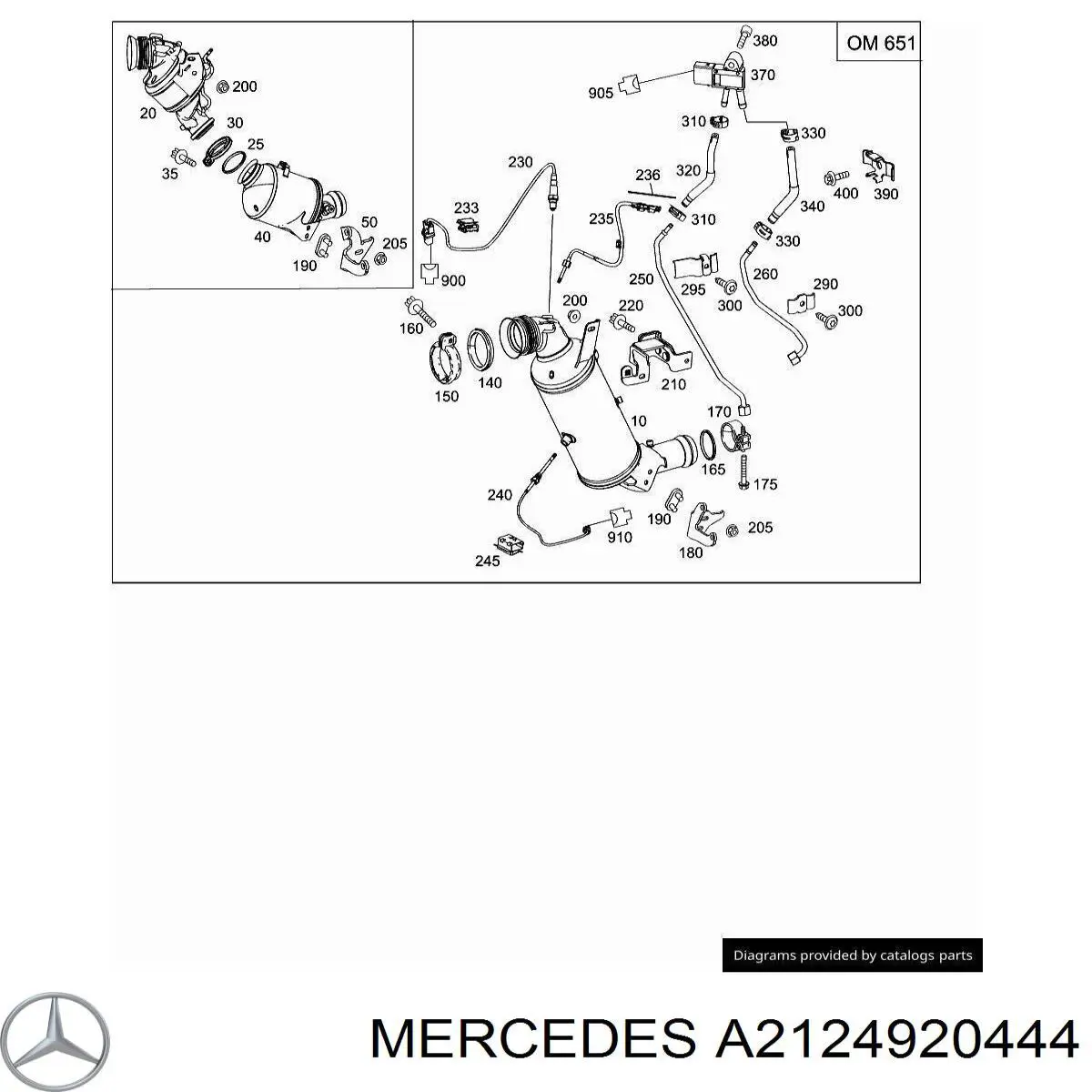 Купить A2124920444 Mercedes Подвесные подушки глушителя