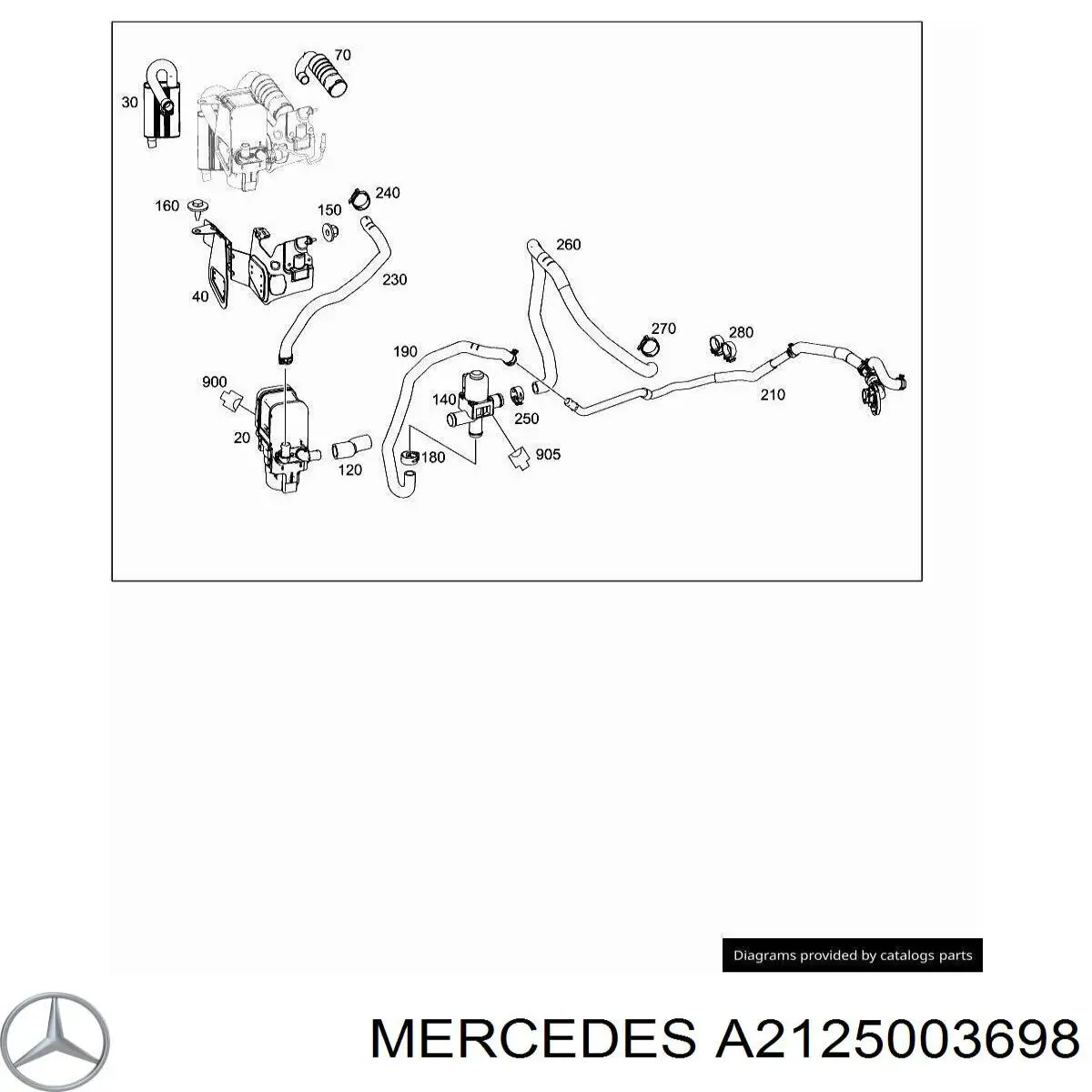 Отопитель автономный Mercedes A2125003698 цена, от 461.82 USD