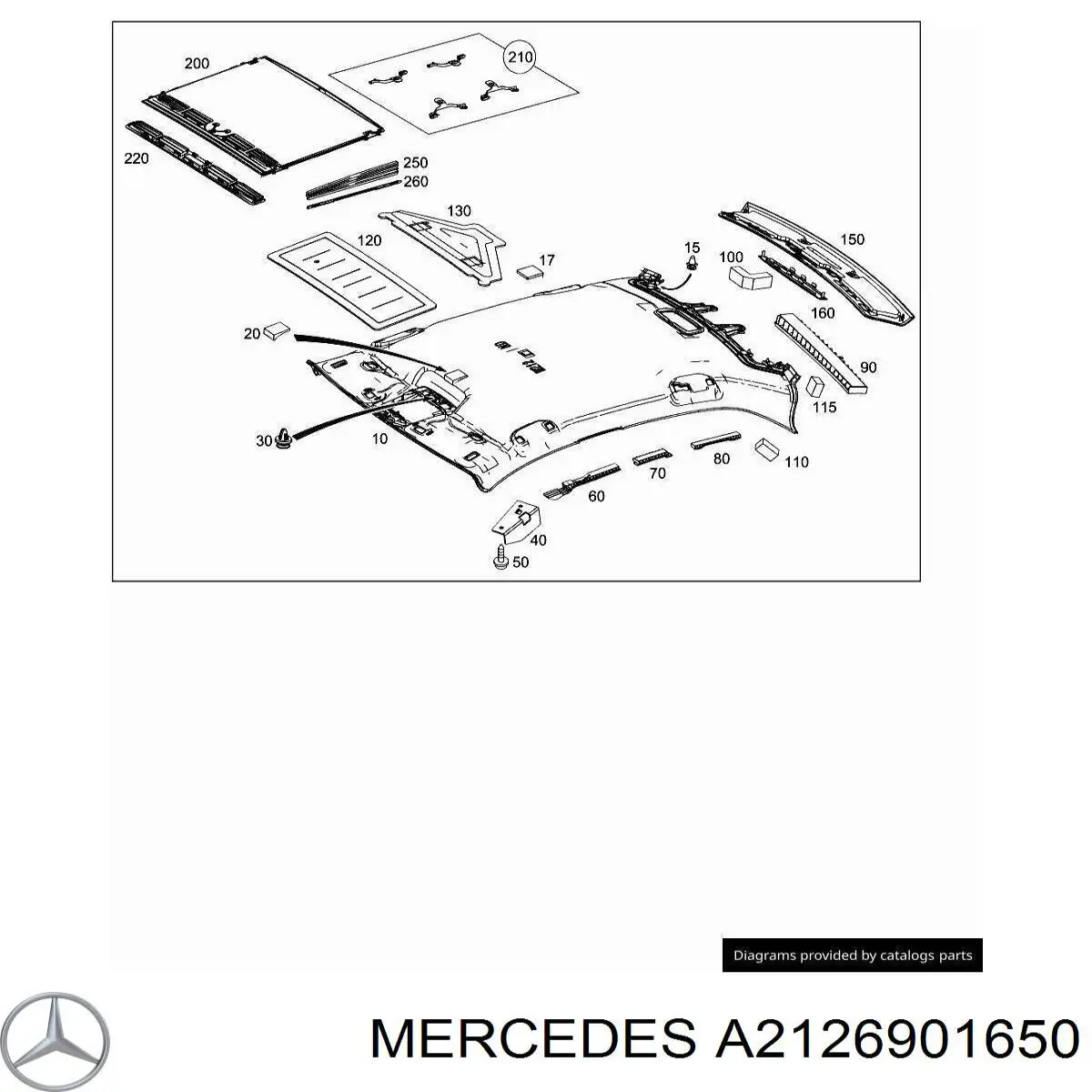 2126901650 Mercedes Изоляция термошумовая