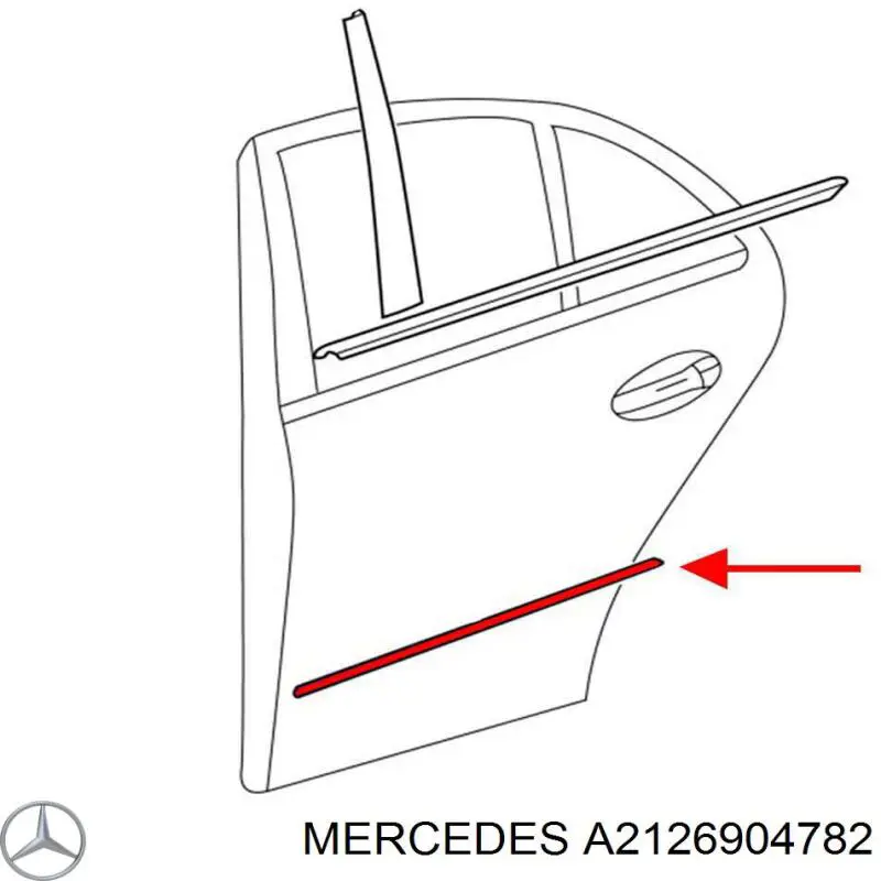 Купить 2126904782 Mercedes Молдинг задней левой двери