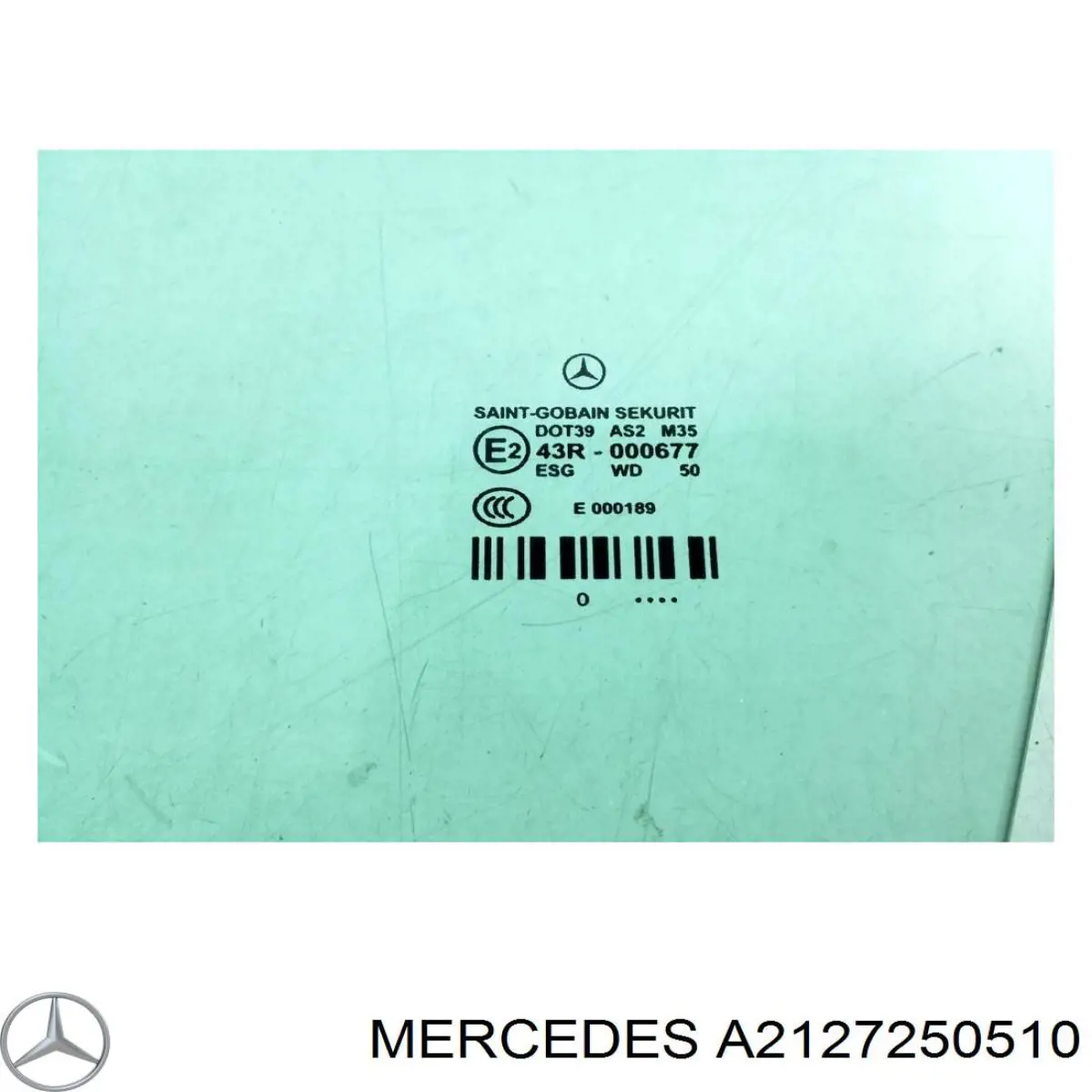 A2127250510 Mercedes vidro da porta dianteira esquerda