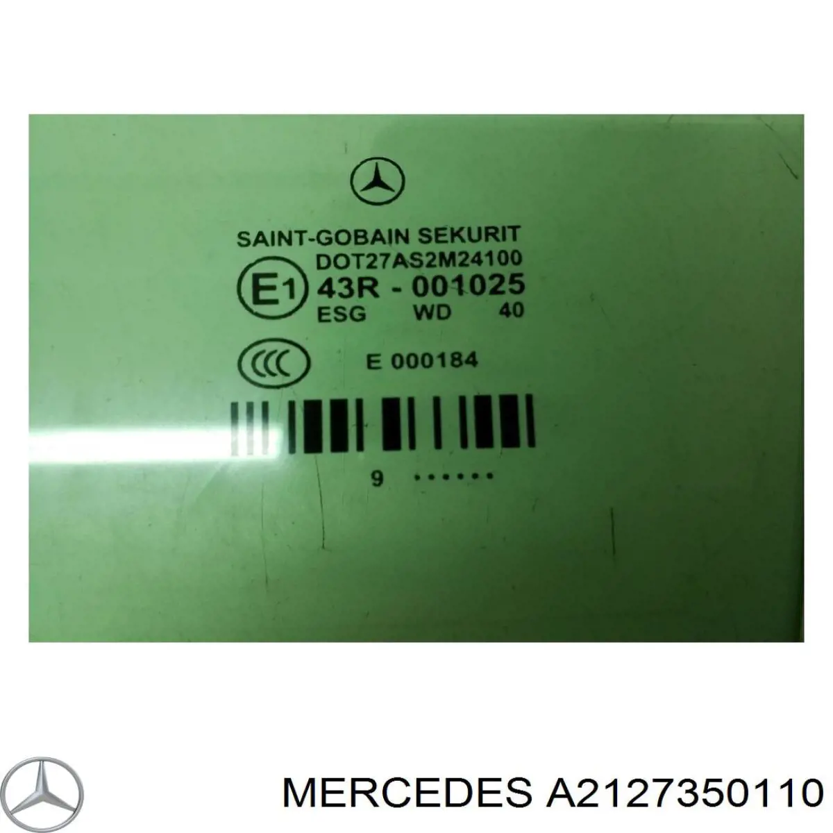 Стекло двери задней левой 2127352910 Mercedes