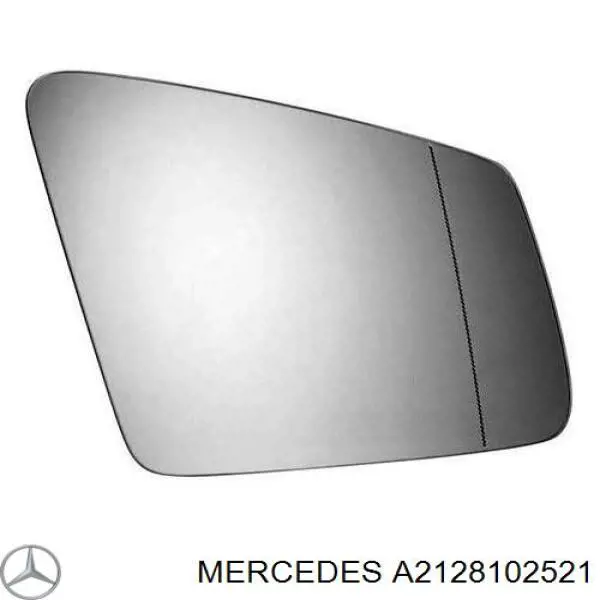 Зеркальный элемент зеркала заднего вида правого Mercedes A2128102521