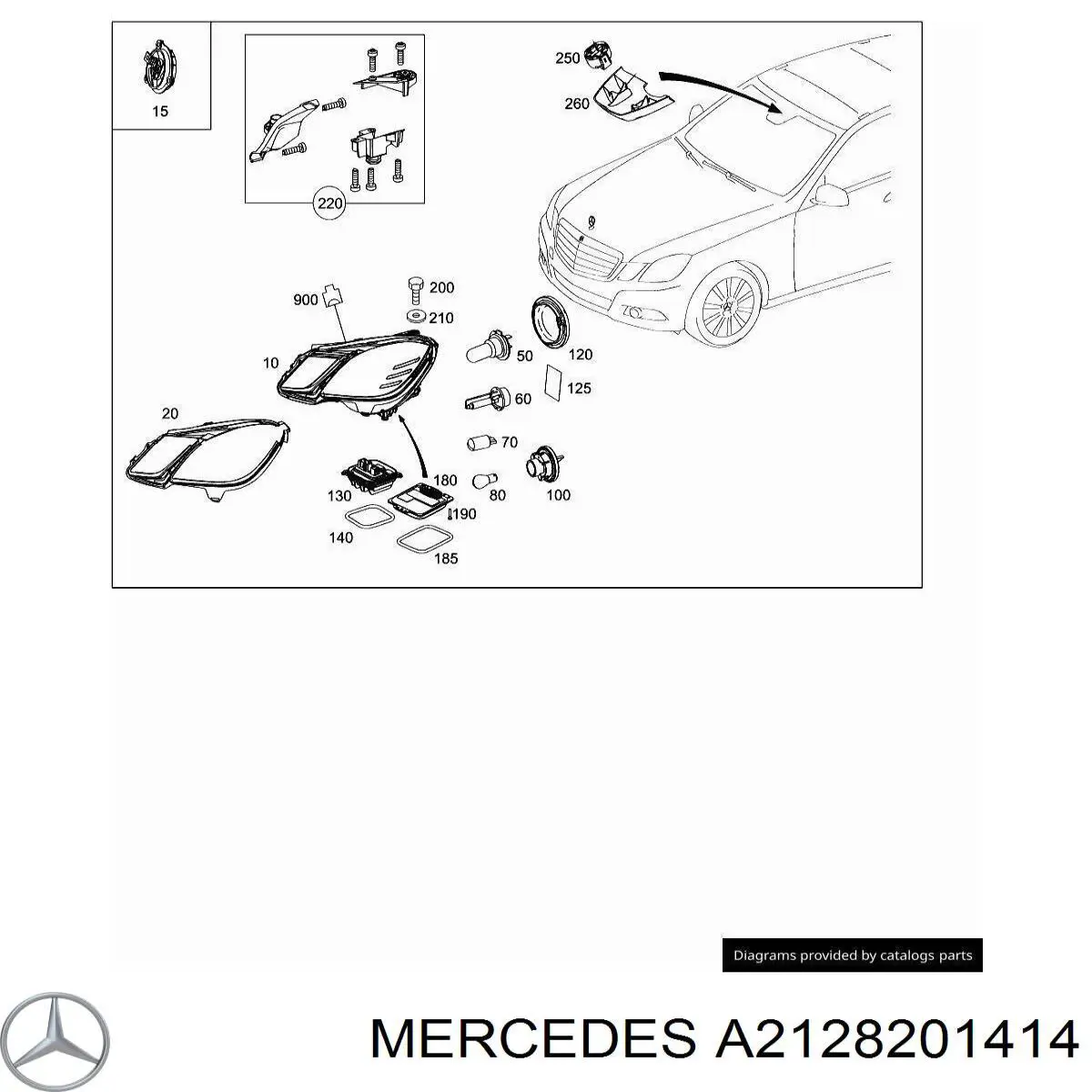 Mercedes A2128201414 цена, от 38.01 USD