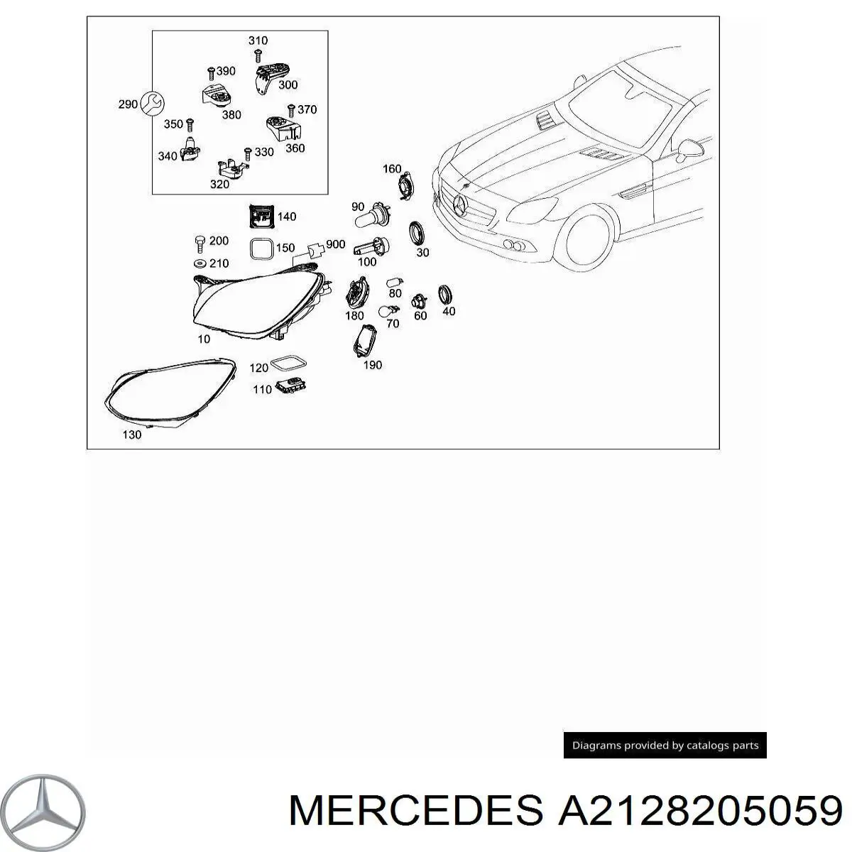A2128205059 Mercedes Фара передняя правая