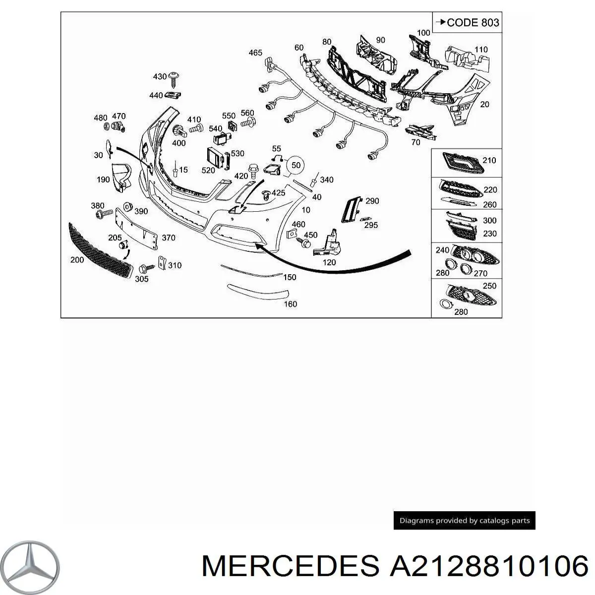  Mercedes A2128810106 цена, от 8.14 USD