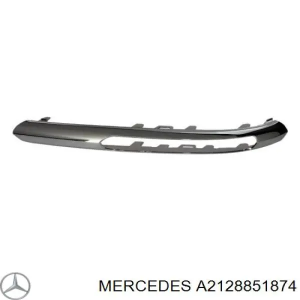 A2128851874 Mercedes moldura da porta dianteira direita