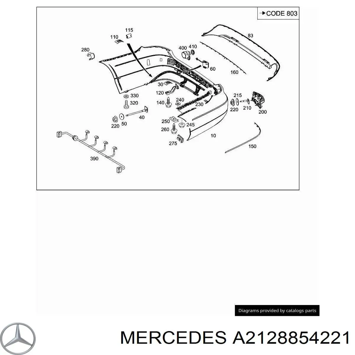  Mercedes A2128854221 цена, от 16.95 USD