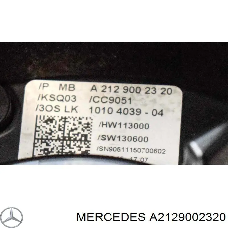 Подрулевой переключатель A2129002320 Mercedes