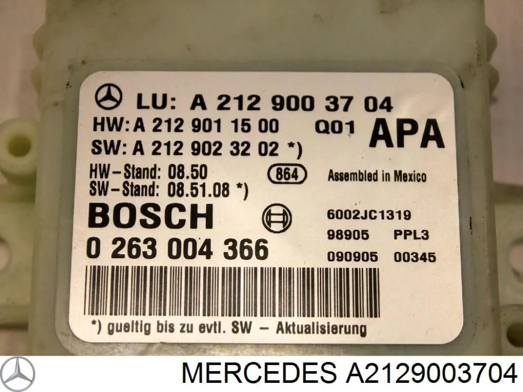 Модуль управления парктроником A2129003704 Mercedes