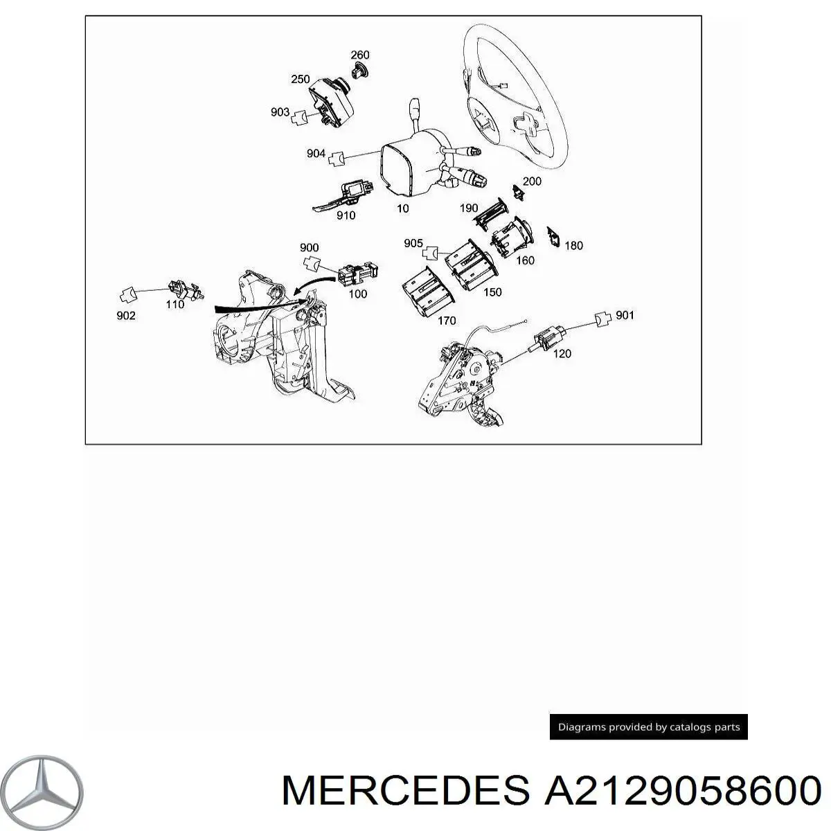 A2129058600 Mercedes Замок зажигания