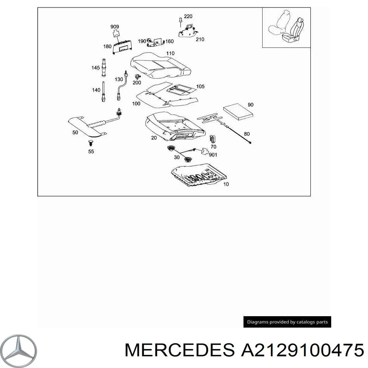  Mercedes A2129100475 цена, от 44.34 USD