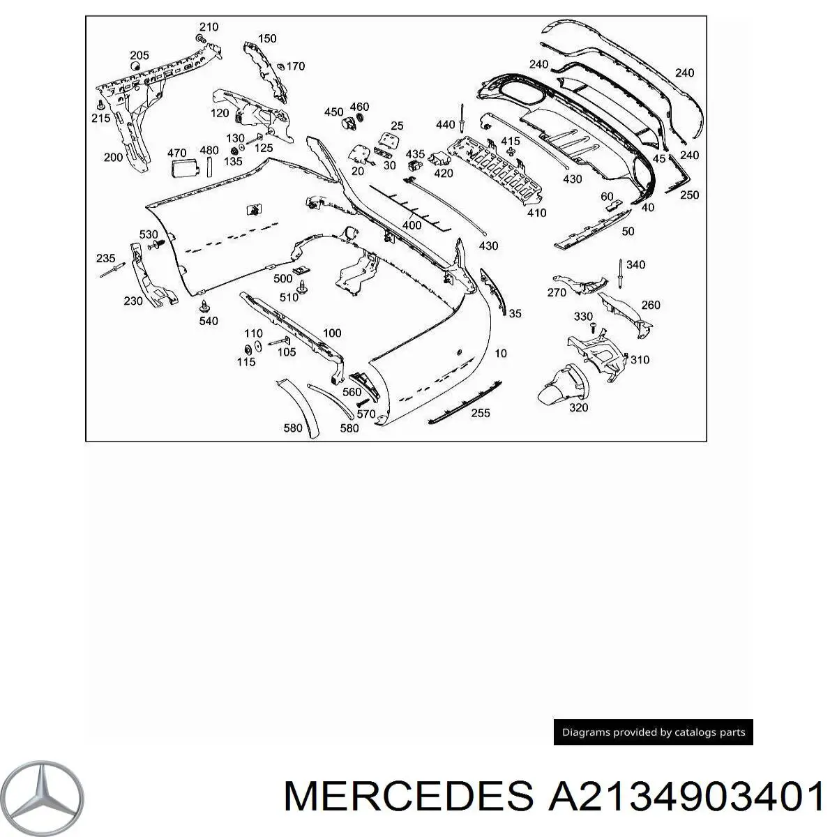 Насадка на глушитель Mercedes A2134903401 цена, от 33.86 USD