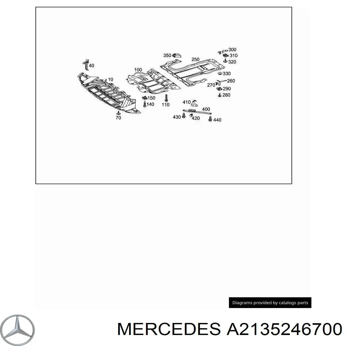 A2135246700 Mercedes Защита двигателя задняя