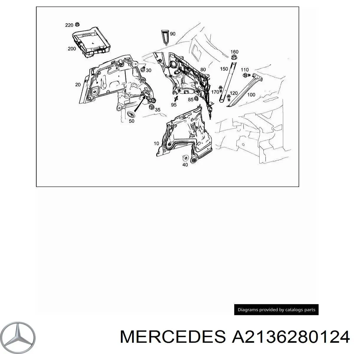  Mercedes A2136280124 цена, от 20.32 USD