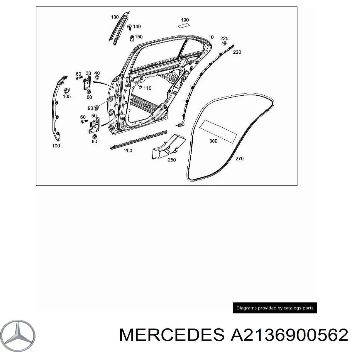 A2136900562 Mercedes :.. w213 - накладка . мерседес е-класс 213-кузов