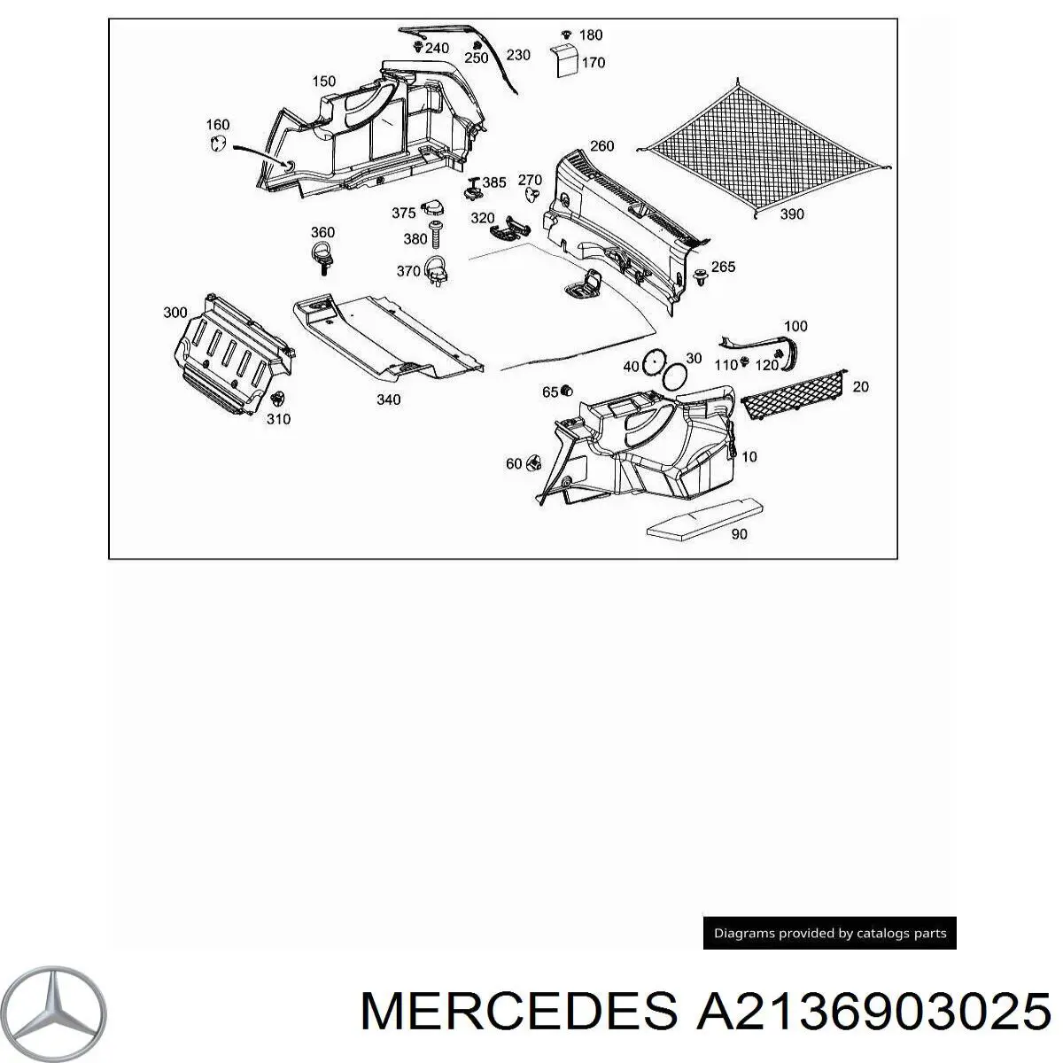 Облицовка багажного отсека правая Mercedes A21369030259F08 цена, от 33.52 USD