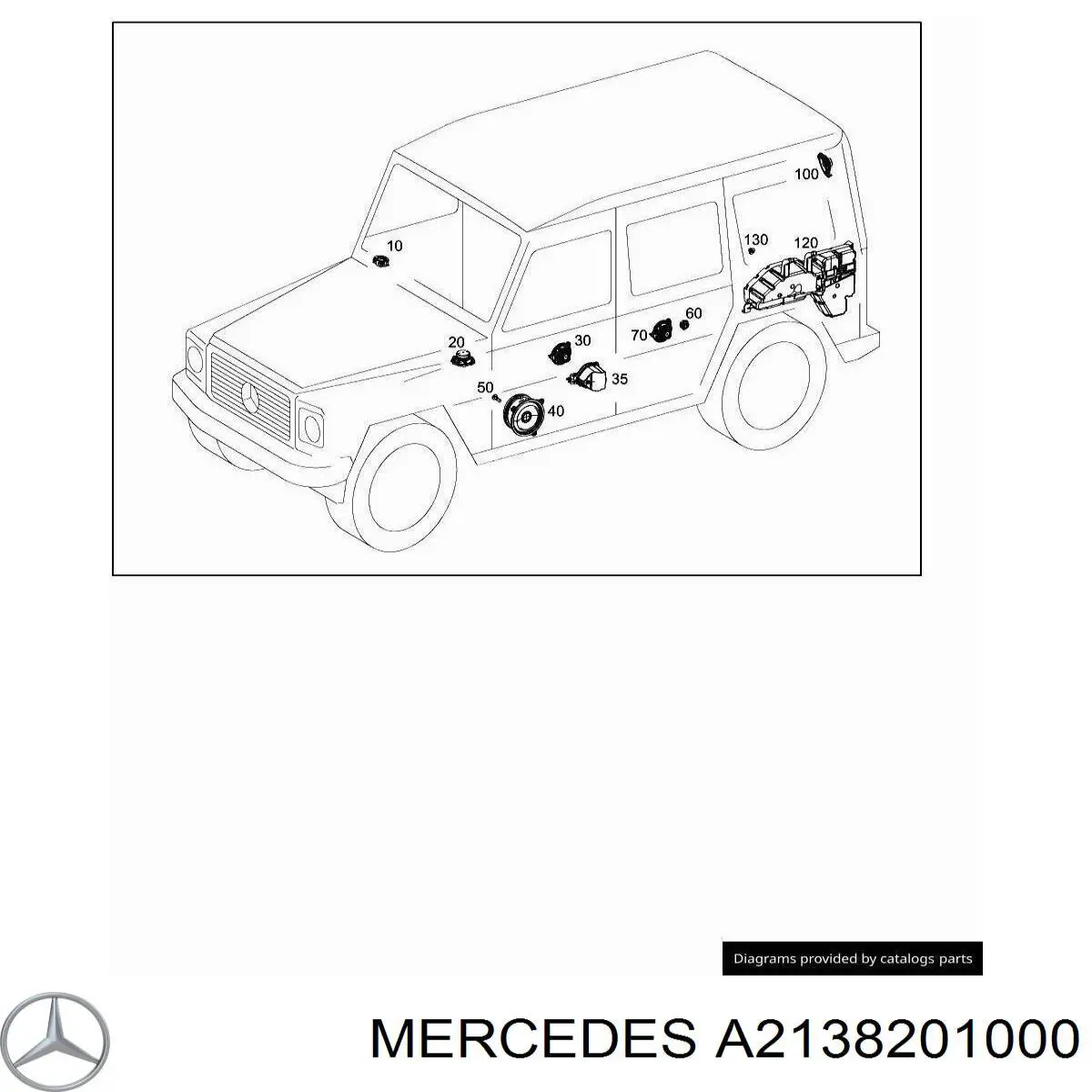 Динамик задней двери A2138201000 Mercedes