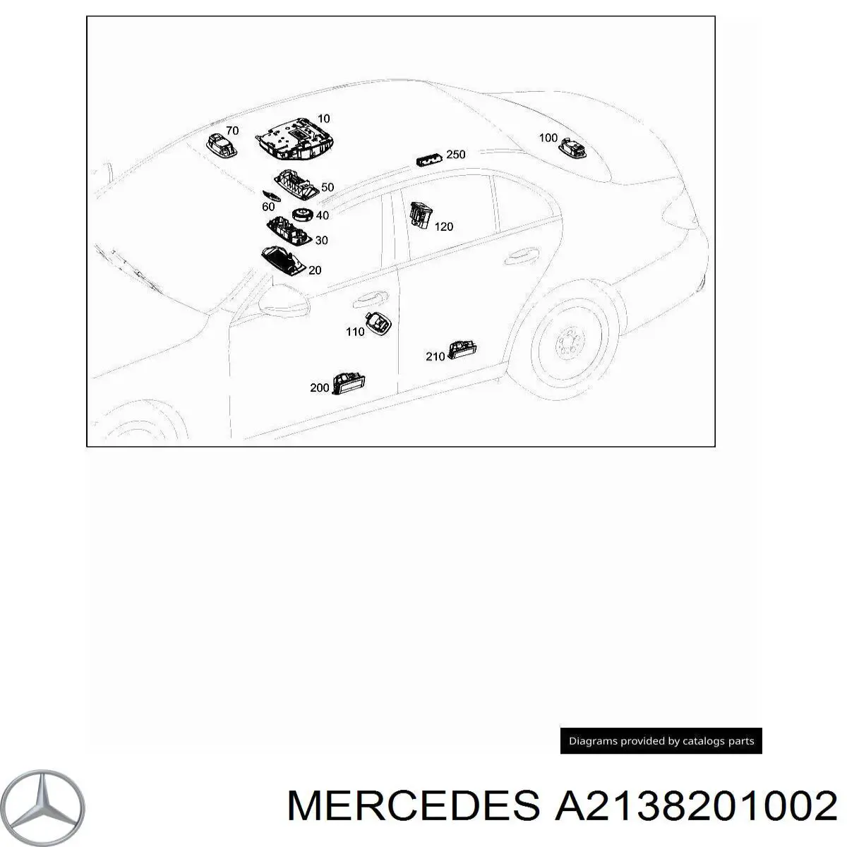  Mercedes A2138201002 цена, от 89.26 USD