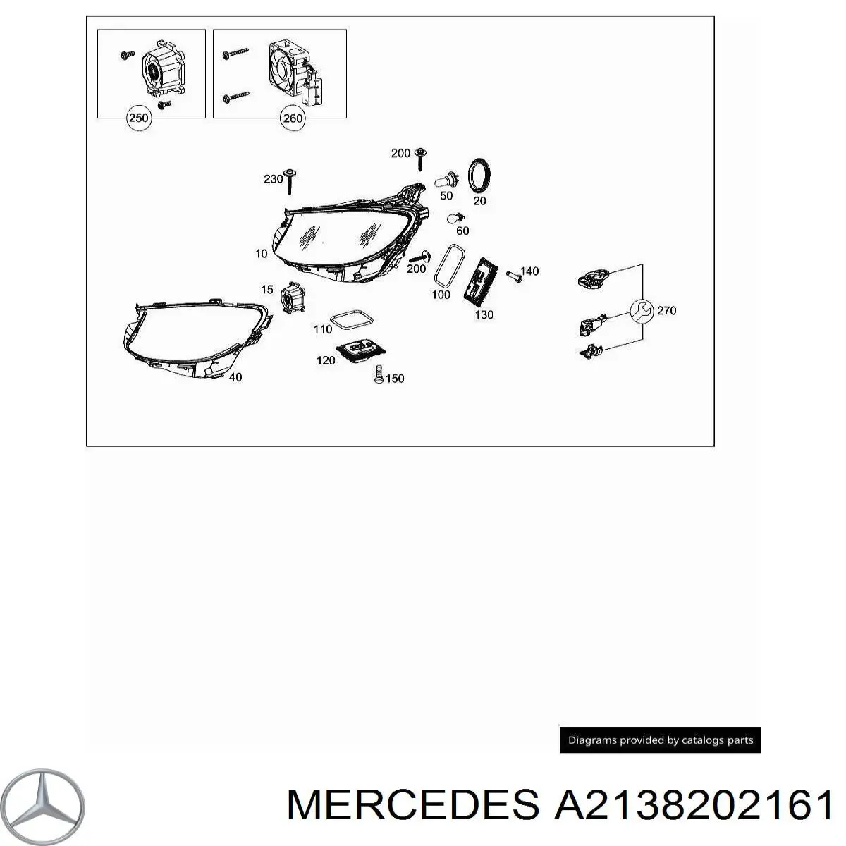 A2138202161 Mercedes фара левая
