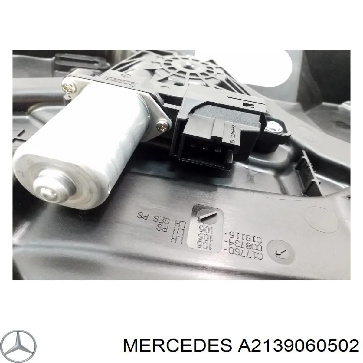 A213906050206 Mercedes motor de acionamento de vidro da porta traseira esquerda