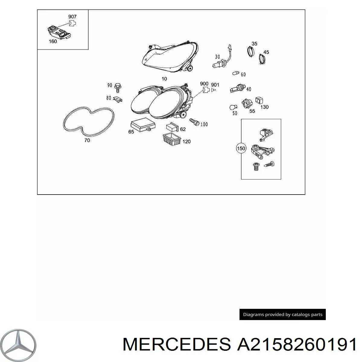  Mercedes A2158260191 цена, от 5.67 USD