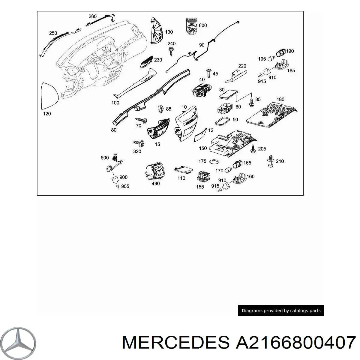  Mercedes A2166800407 цена, от  USD
