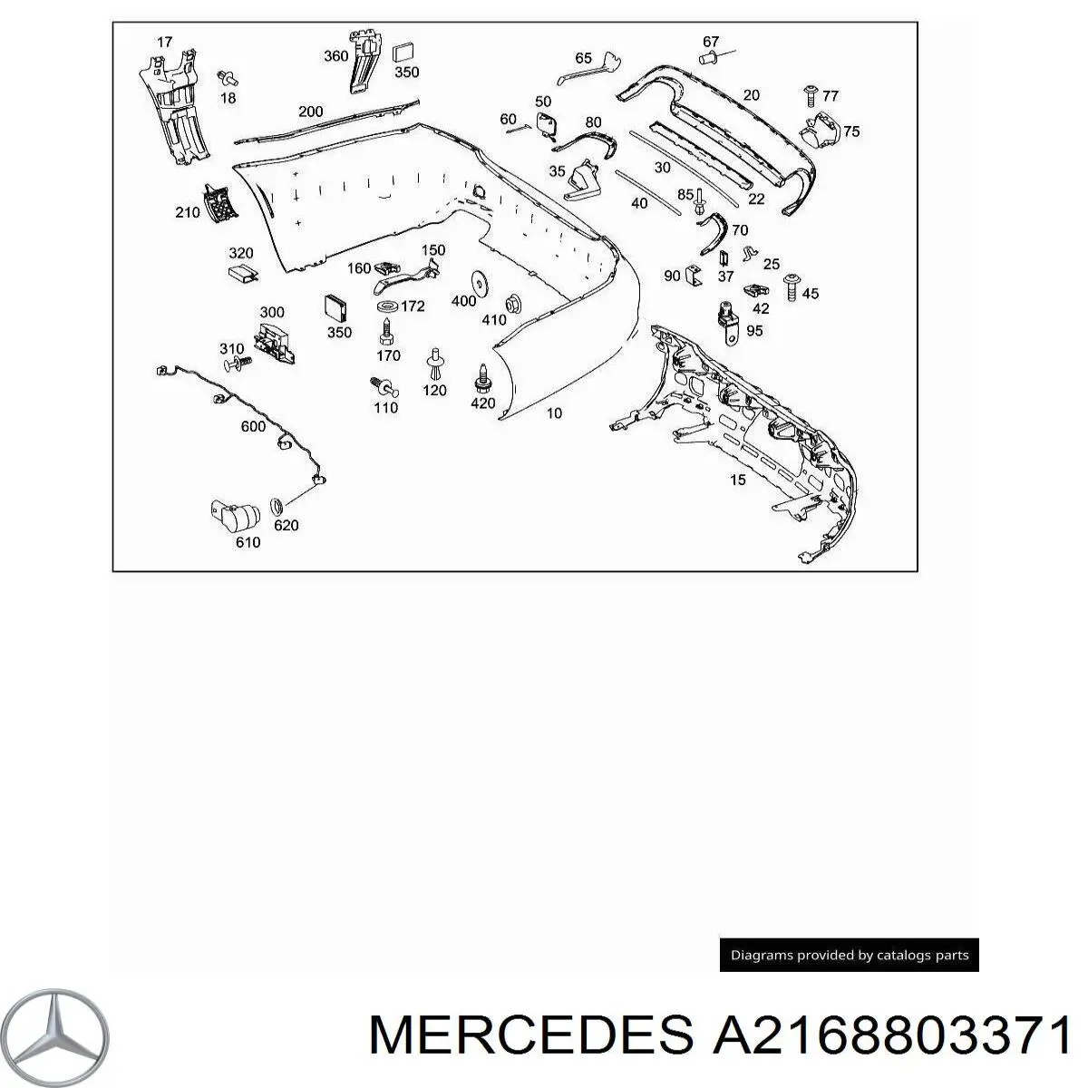 2168803371 Mercedes бампер задний