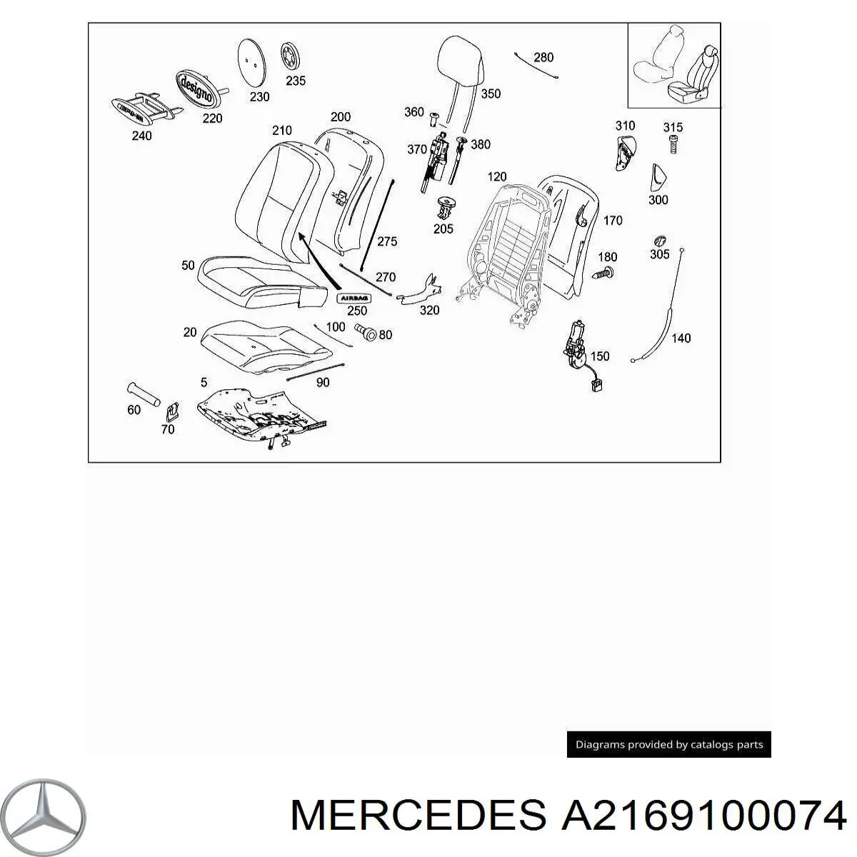 A2169100074 Mercedes 