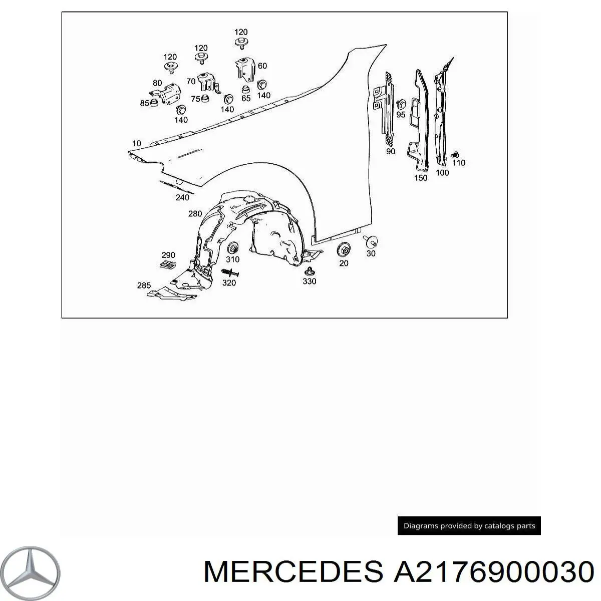  Mercedes A2176908200 цена, от 210.21 USD