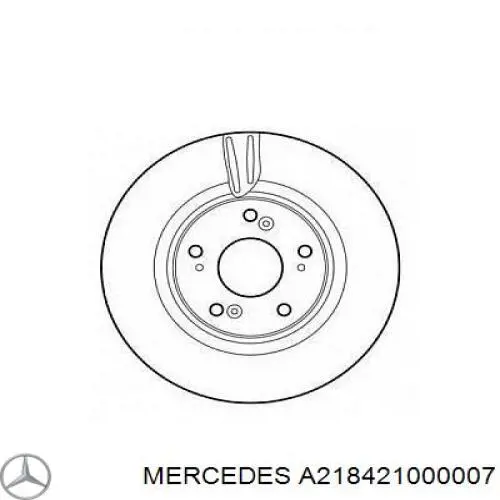 A218421000007 Mercedes Диск тормозной передний