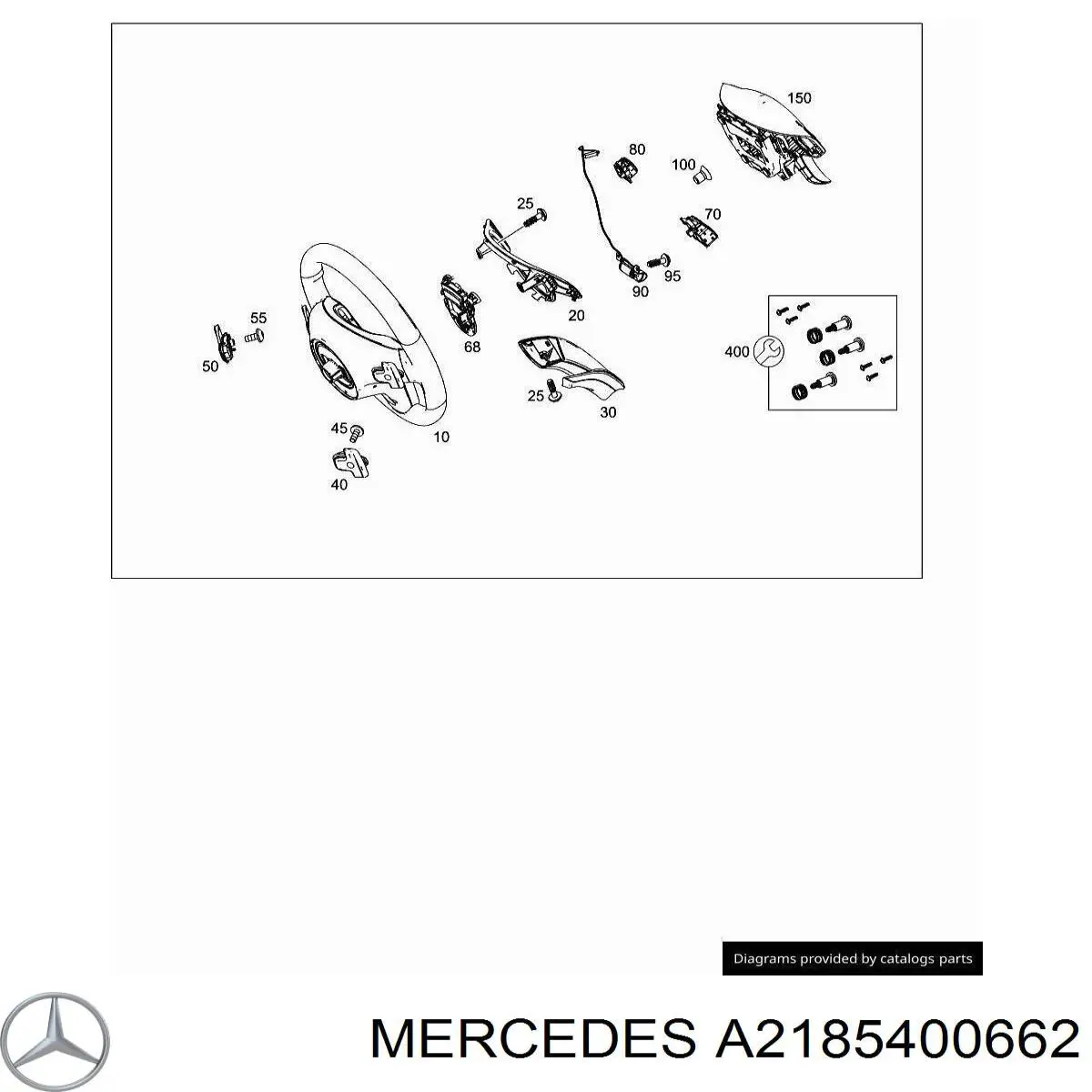 Блок кнопочных переключателей рулевого колеса A2185400662 Mercedes