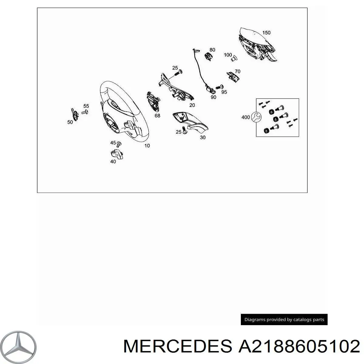Airbag в мультируль Mercedes A21886051029116 цена, от 212.53 USD