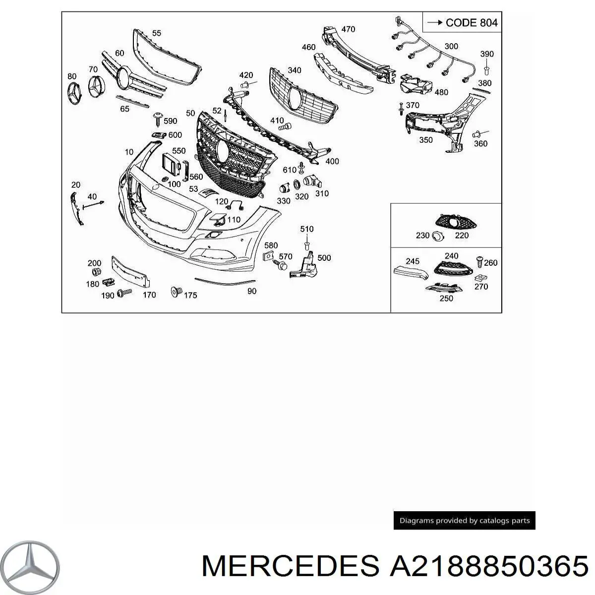 Кронштейн крепления бампера переднего левый Mercedes A2188850365 цена, от 70.54 USD