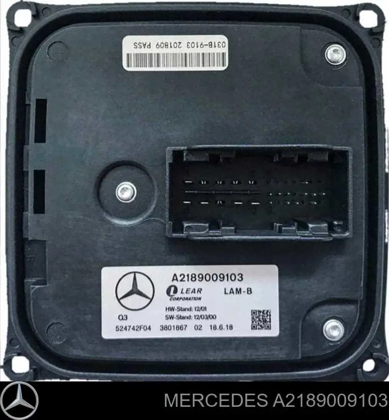 A2189009103 Mercedes unidade de controlo de iluminação