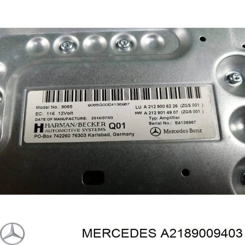 Купить A212900862980 Mercedes 